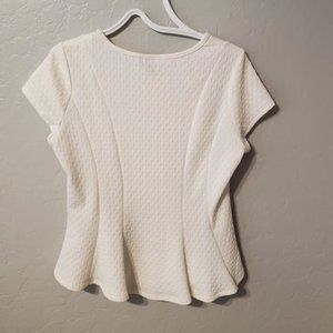 BCX Juniors White/Cream Blouse XL